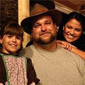 Photo #1: Cherish Myers, Mark Boughton and Adrianna Quinones in 'A Little House Christmas'