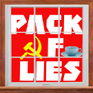 Logo for 'Pack of Lies'